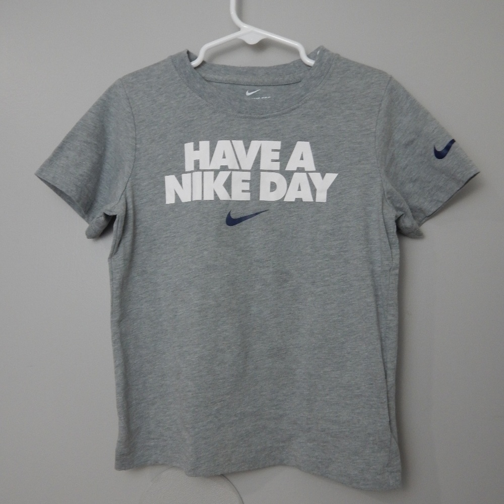 Boy Nike tee "Have a Nike Day" sz 7 (athletic cut)